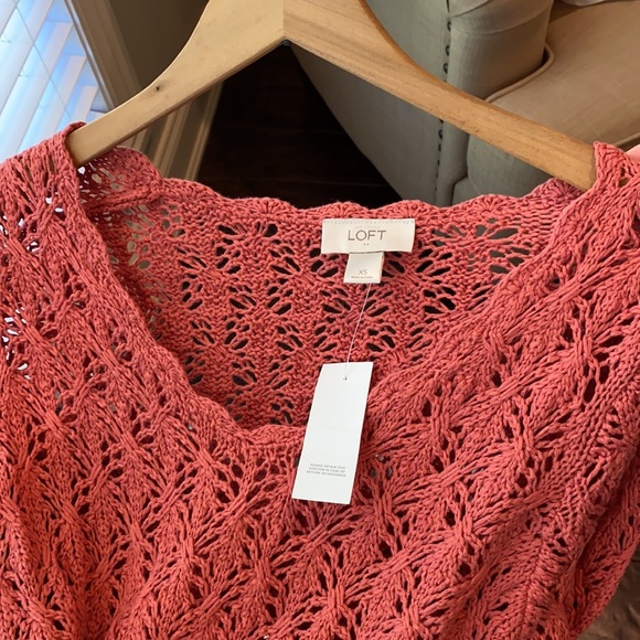 NWT Loft brand coral pink sweater - Picture 7 of 7